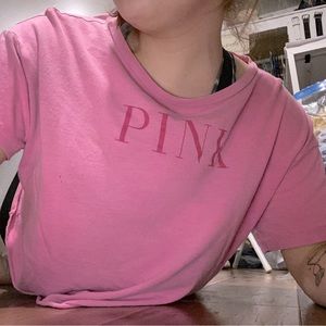 PINK cropped tee
